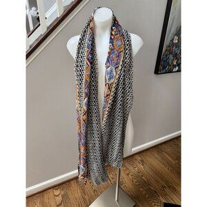 Jue & Kashmere Italy 100% Cashmere Printed Scarf Shawl Wrap Anthropologie